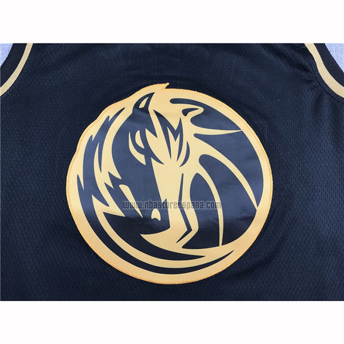 Camiseta Golden Edition Dallas Mavericks Luka Doncic NO 77 Negro